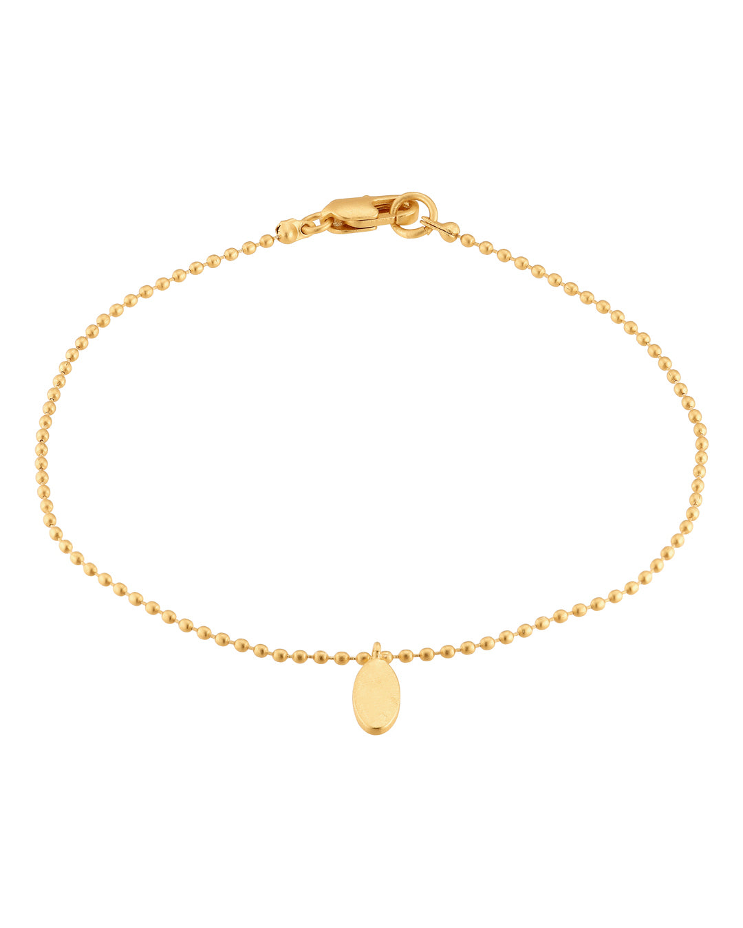 FRAU 1-Oval forgyldt armbånd Bracelet Matt 18K Gold plated