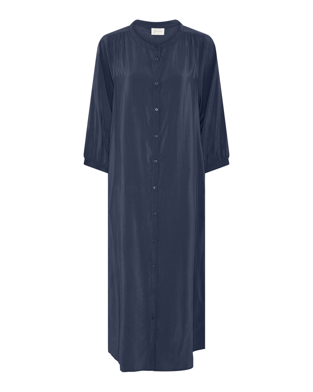 FRAU Bari viskose smal kjole Dress Dark Navy