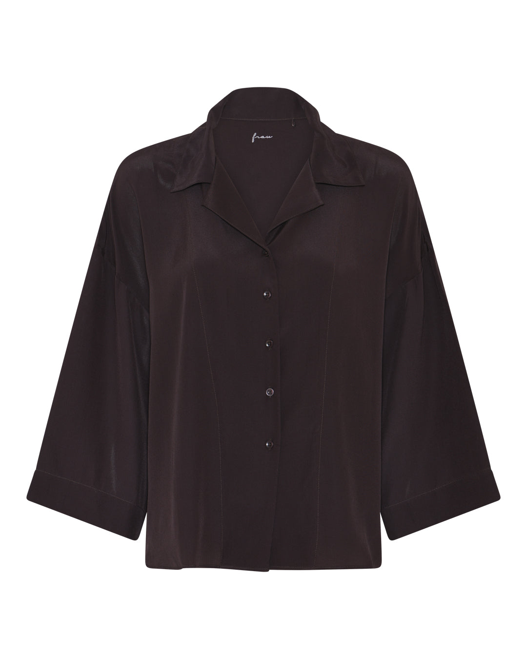 FRAU Berlin silk crepe shirt Shirt Chocolate Torte