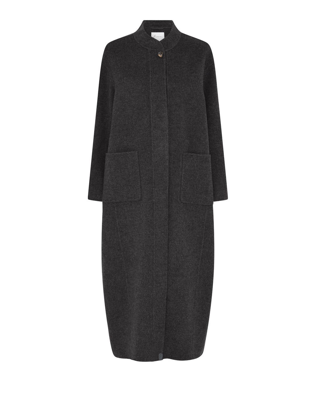 FRAU Chicago pure wool long coat Jacket Chocolate Torte melange