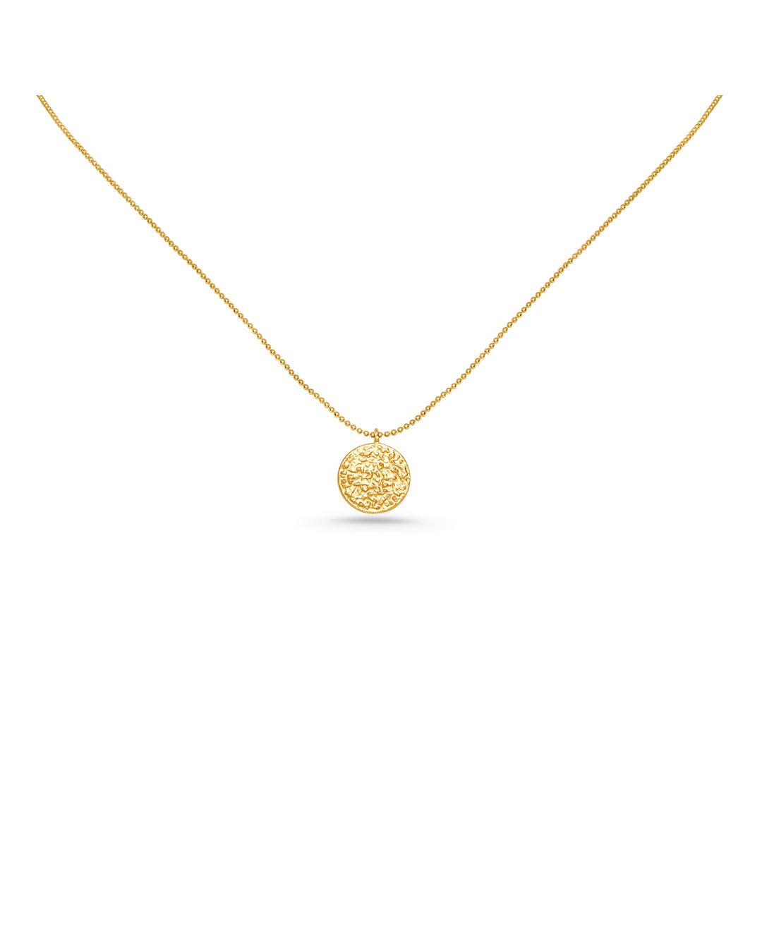 FRAU Coin forgyldt halskæde kort Necklace Matt 18K Gold plated
