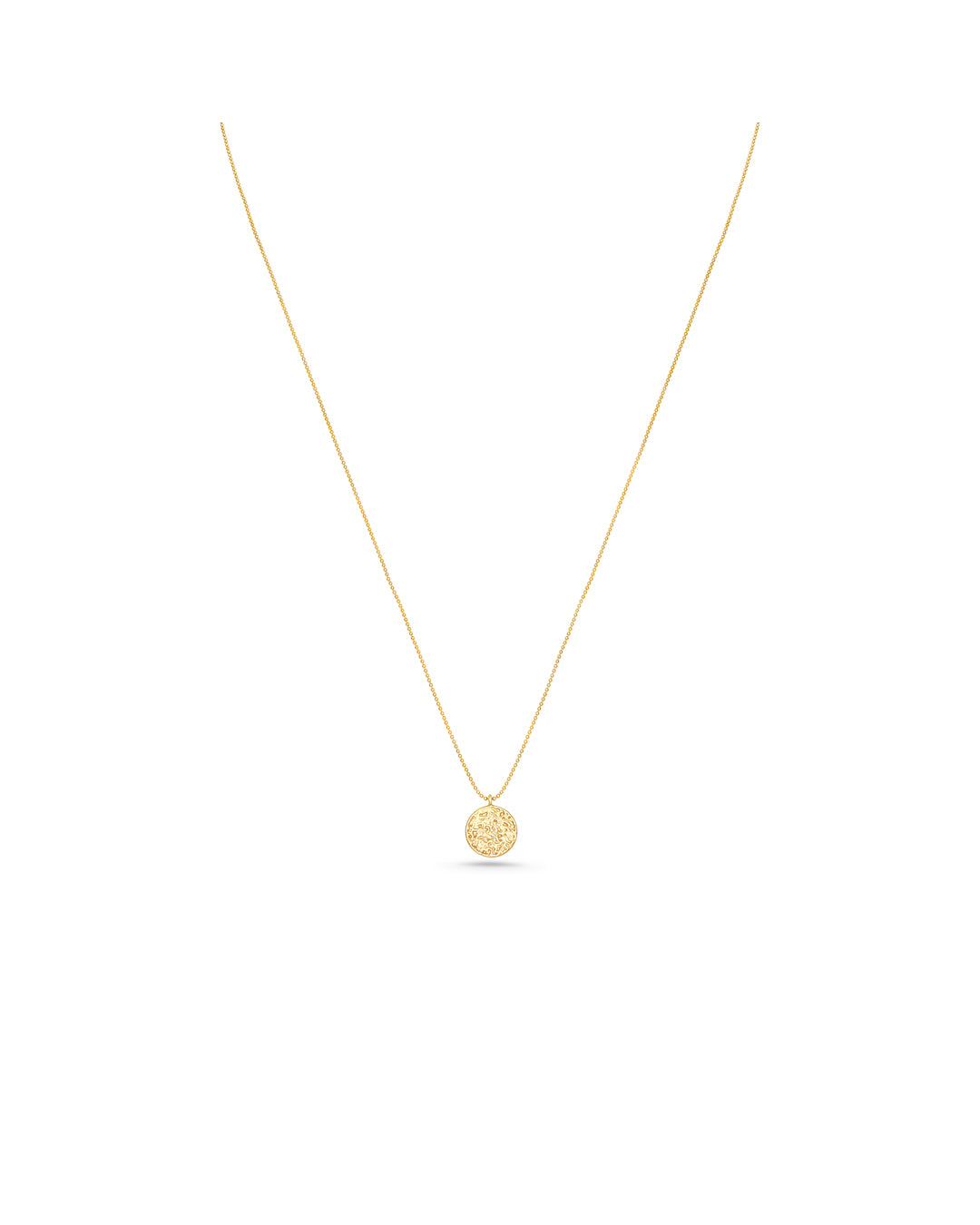 FRAU Coin forgyldt halskæde lang Necklace Matt 18K Gold plated