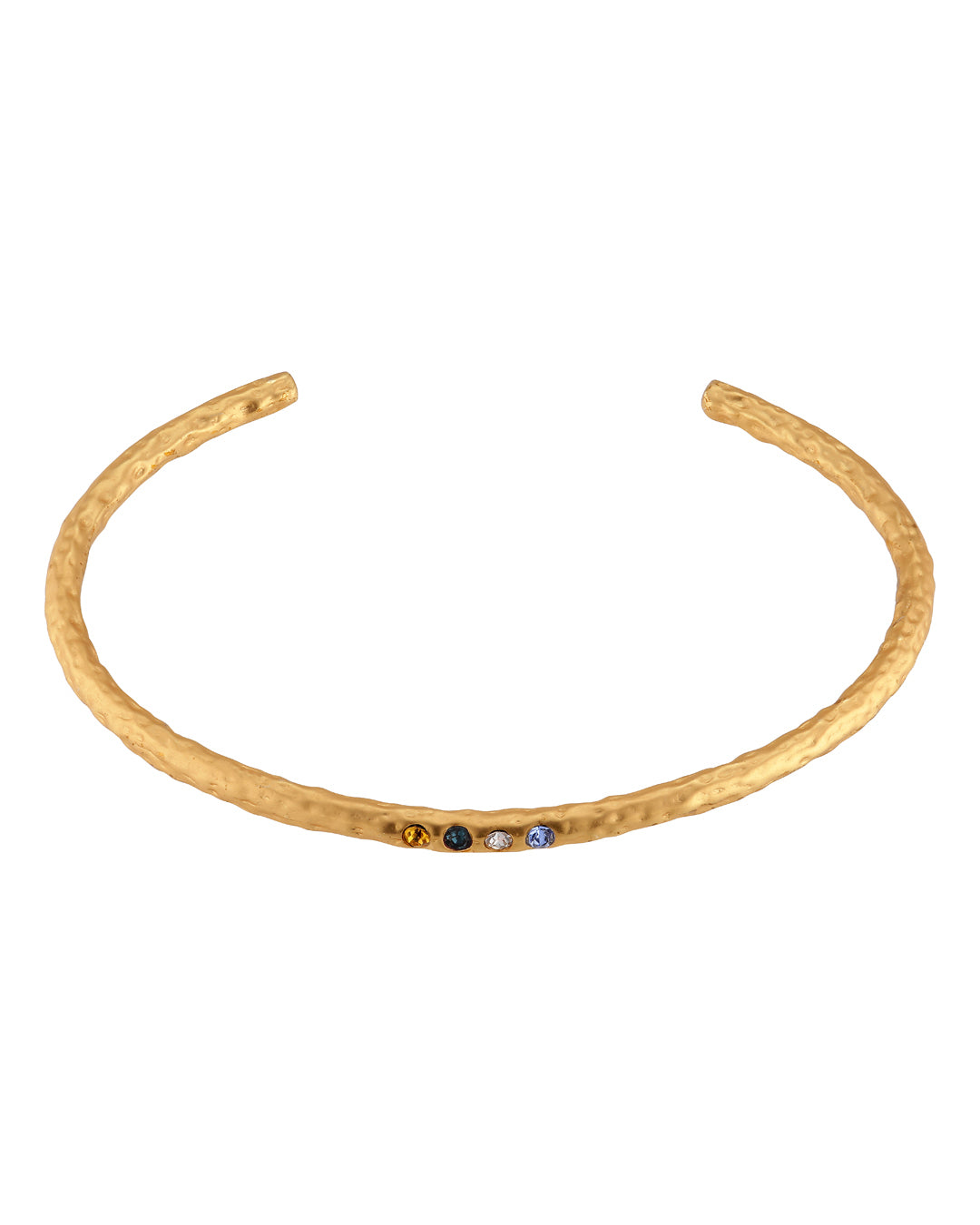 FRAU Crystal børstet forgyldt armbånd Bracelet Blue comb