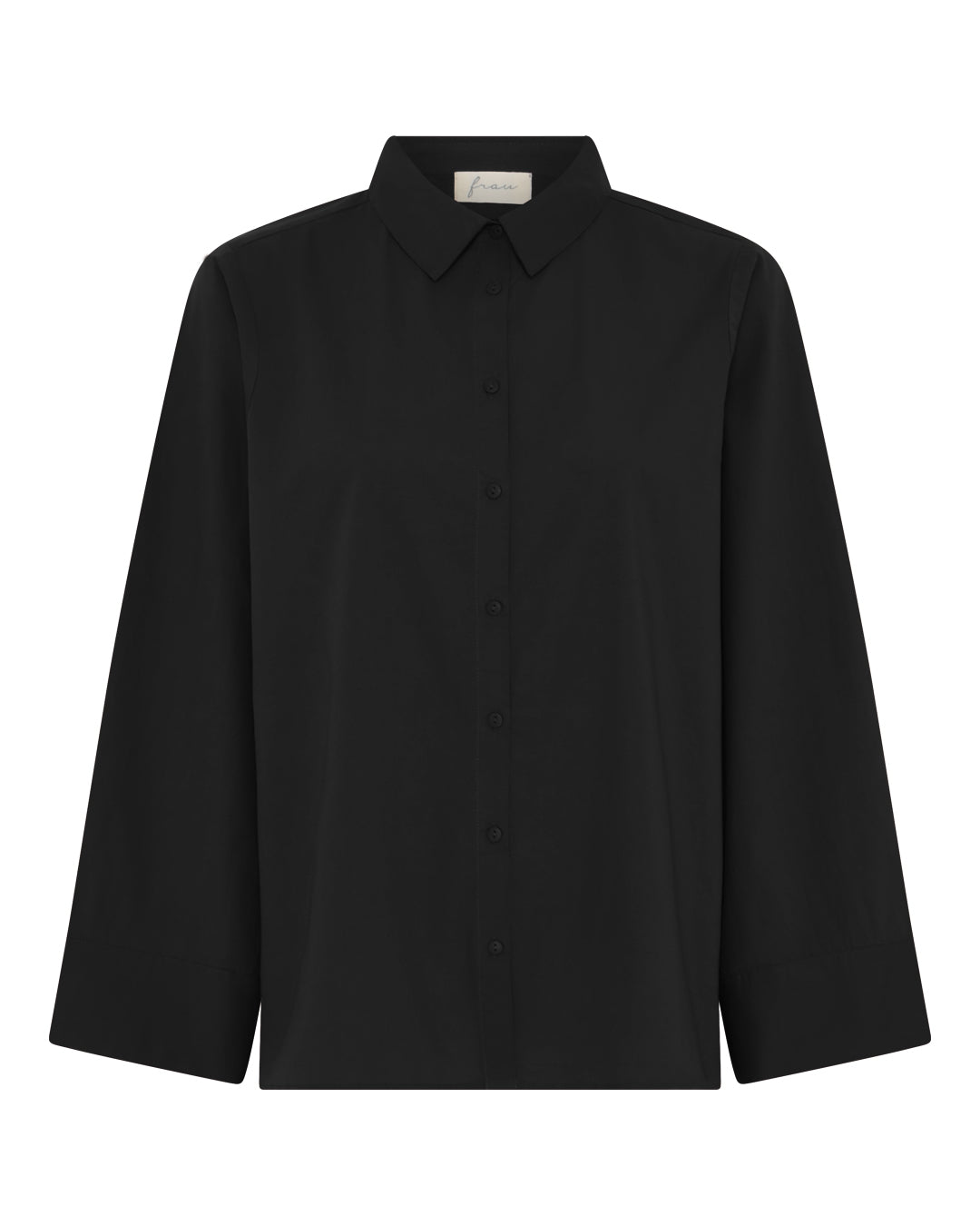 FRAU Dhaka skjorte vidde ærmer Shirt Black