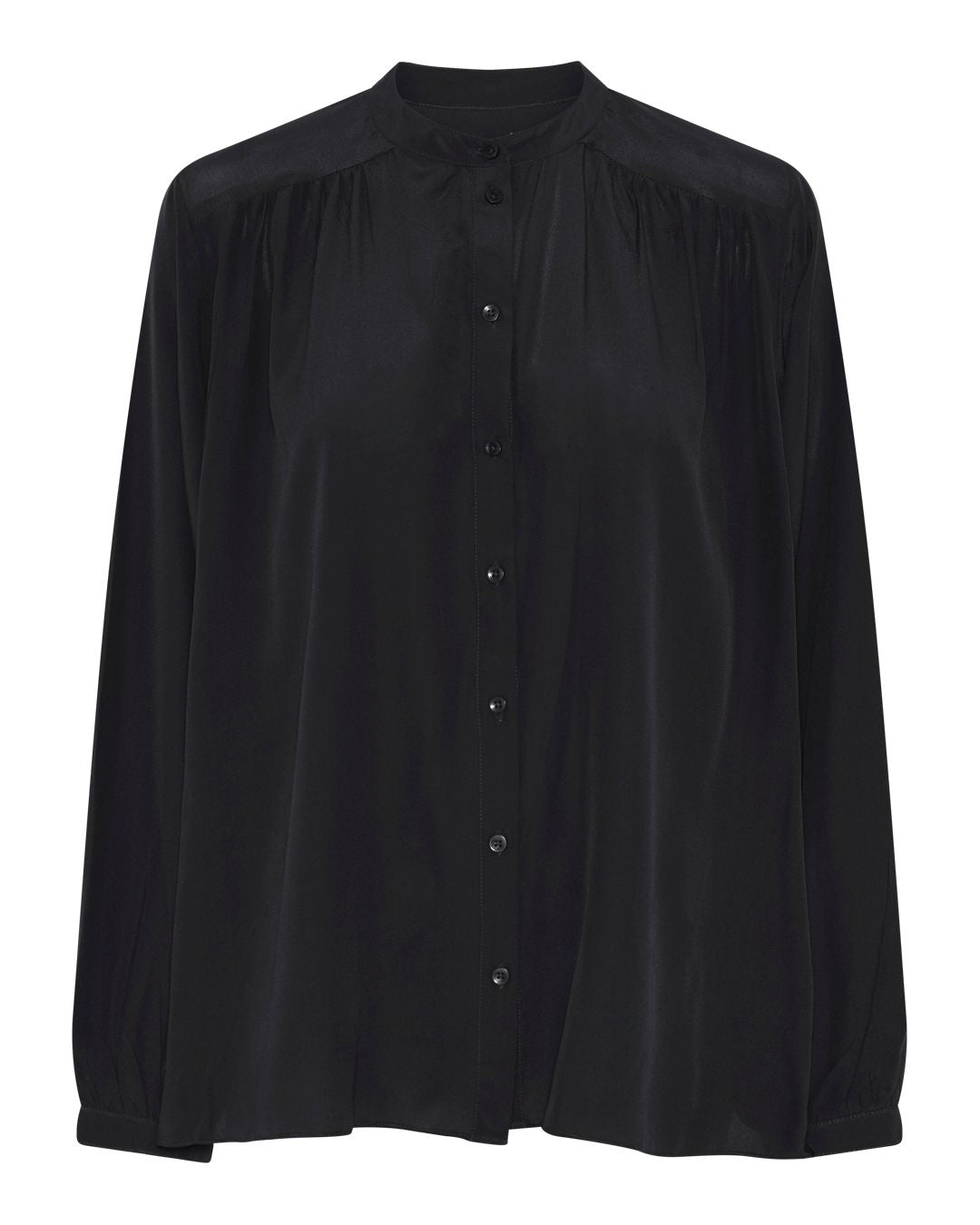 FRAU Florence silk crepe shirt Shirt Black