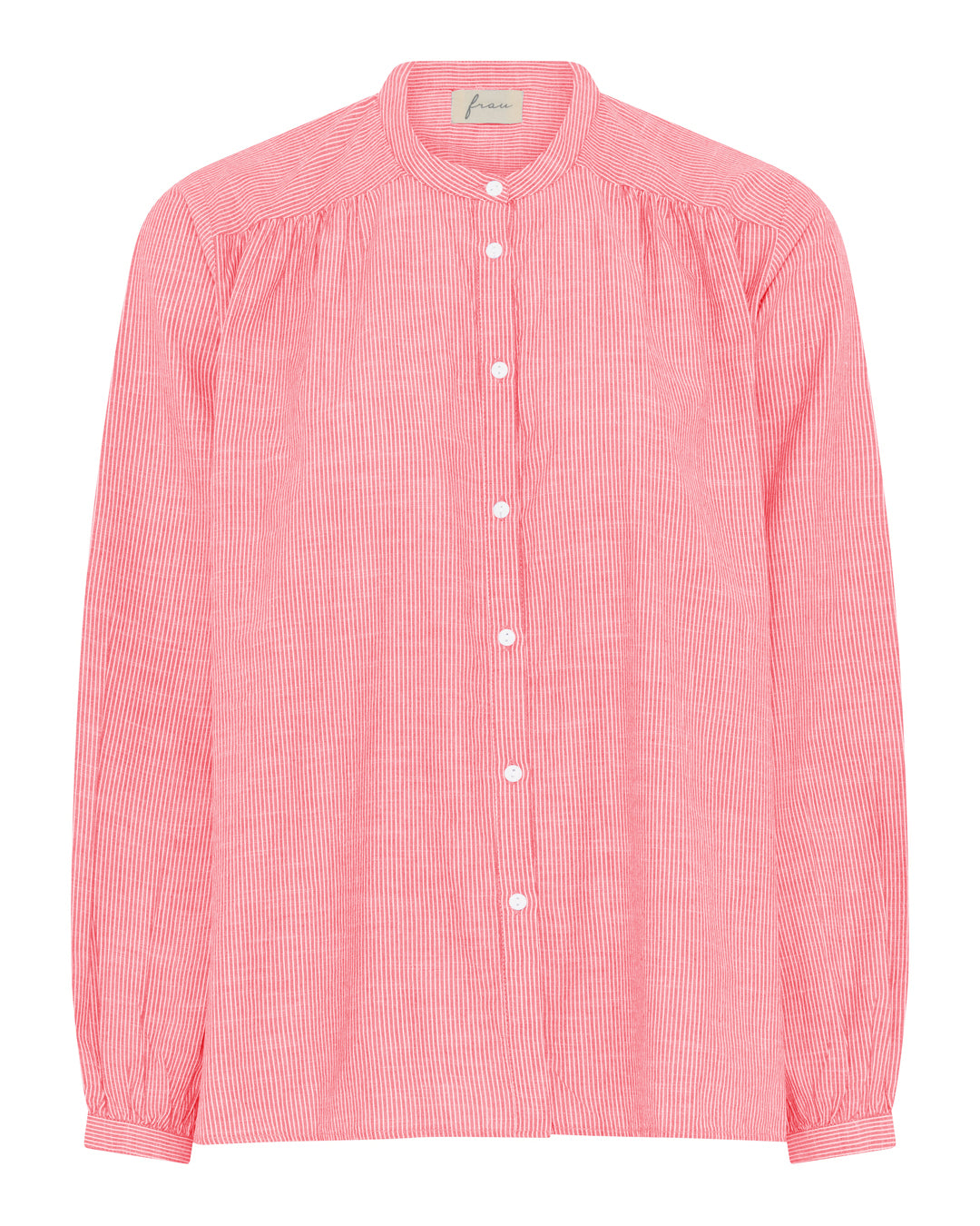 FRAU Florence skjorte Shirt Hot Coral Stripe