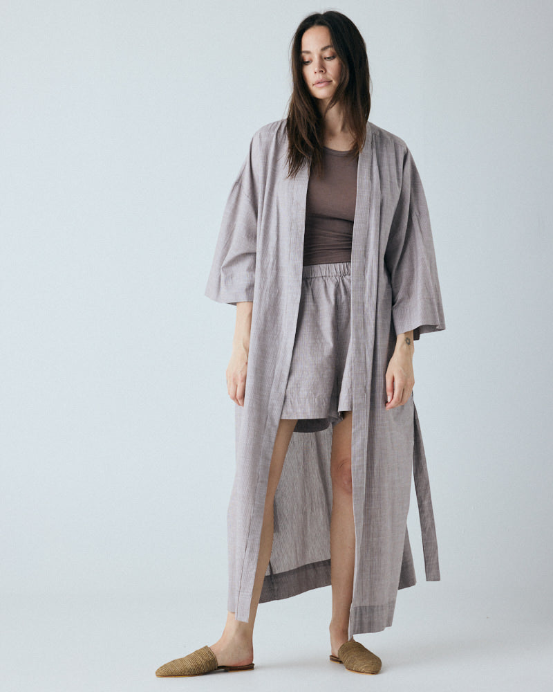 FRAU Hong Kong kimono Kimono Coffee Quartz Stripe