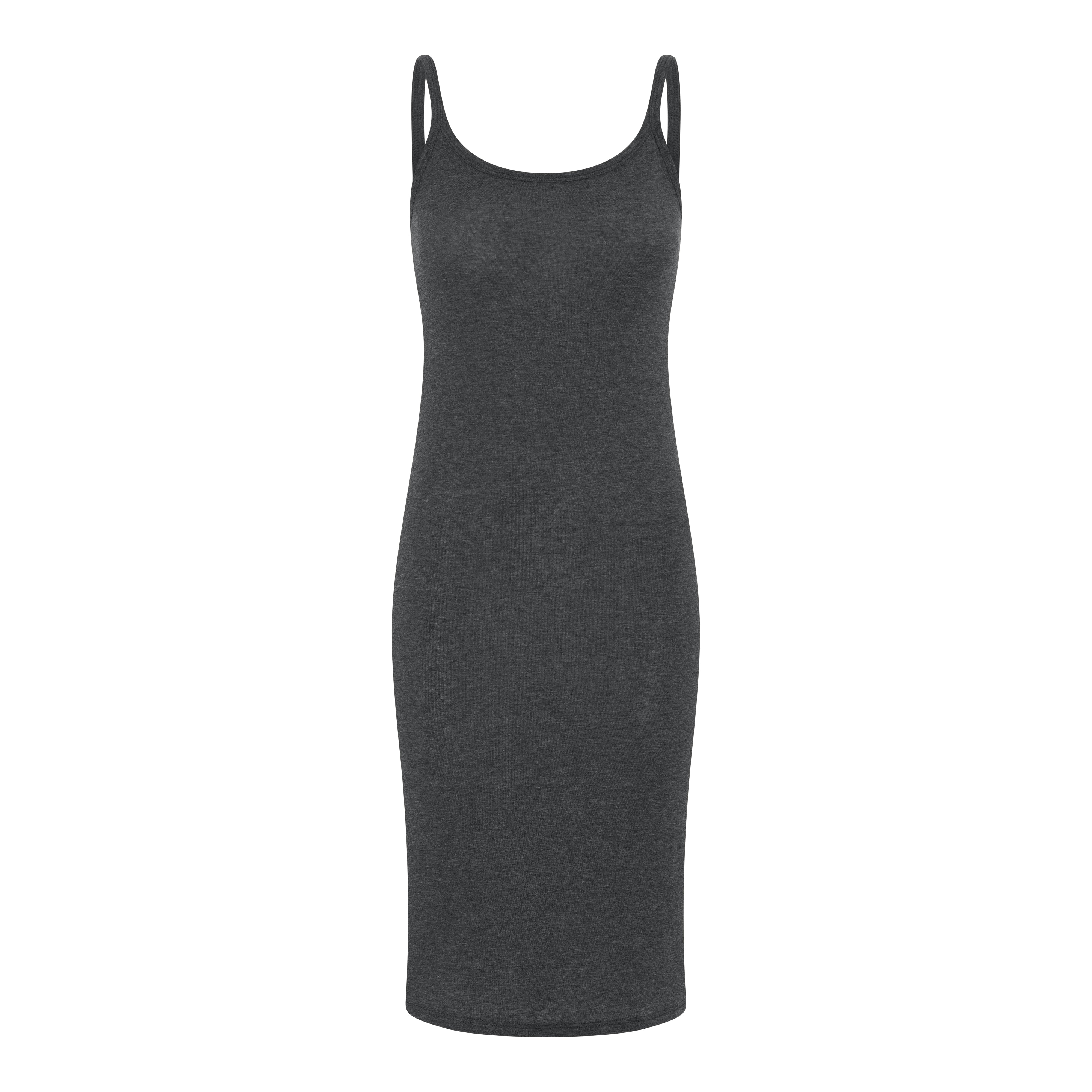 FRAU Linz cashmere strop kjole Dress Dark Grey Melange