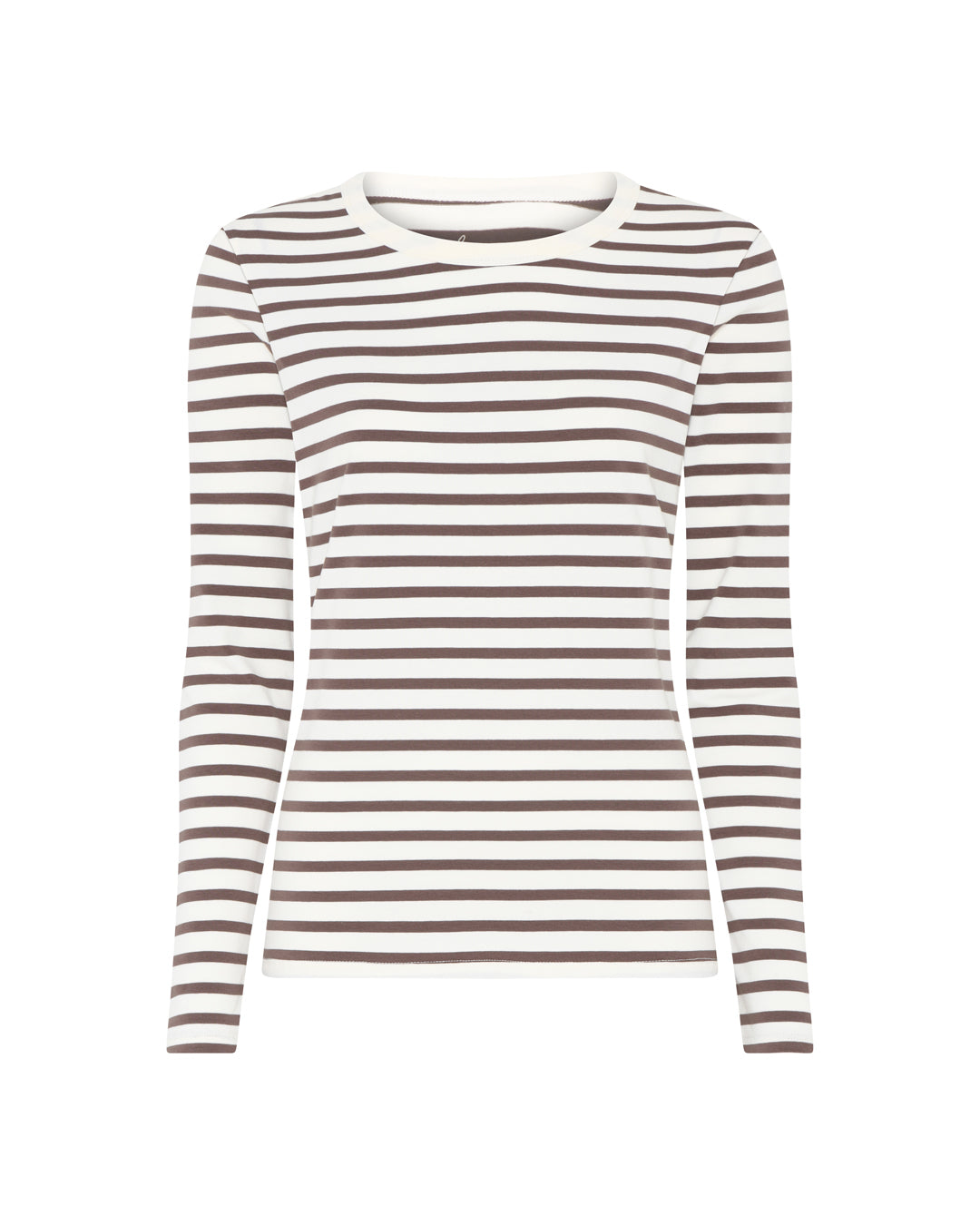 FRAU Lucca cotton ls top Top Coffee Quartz Stripe