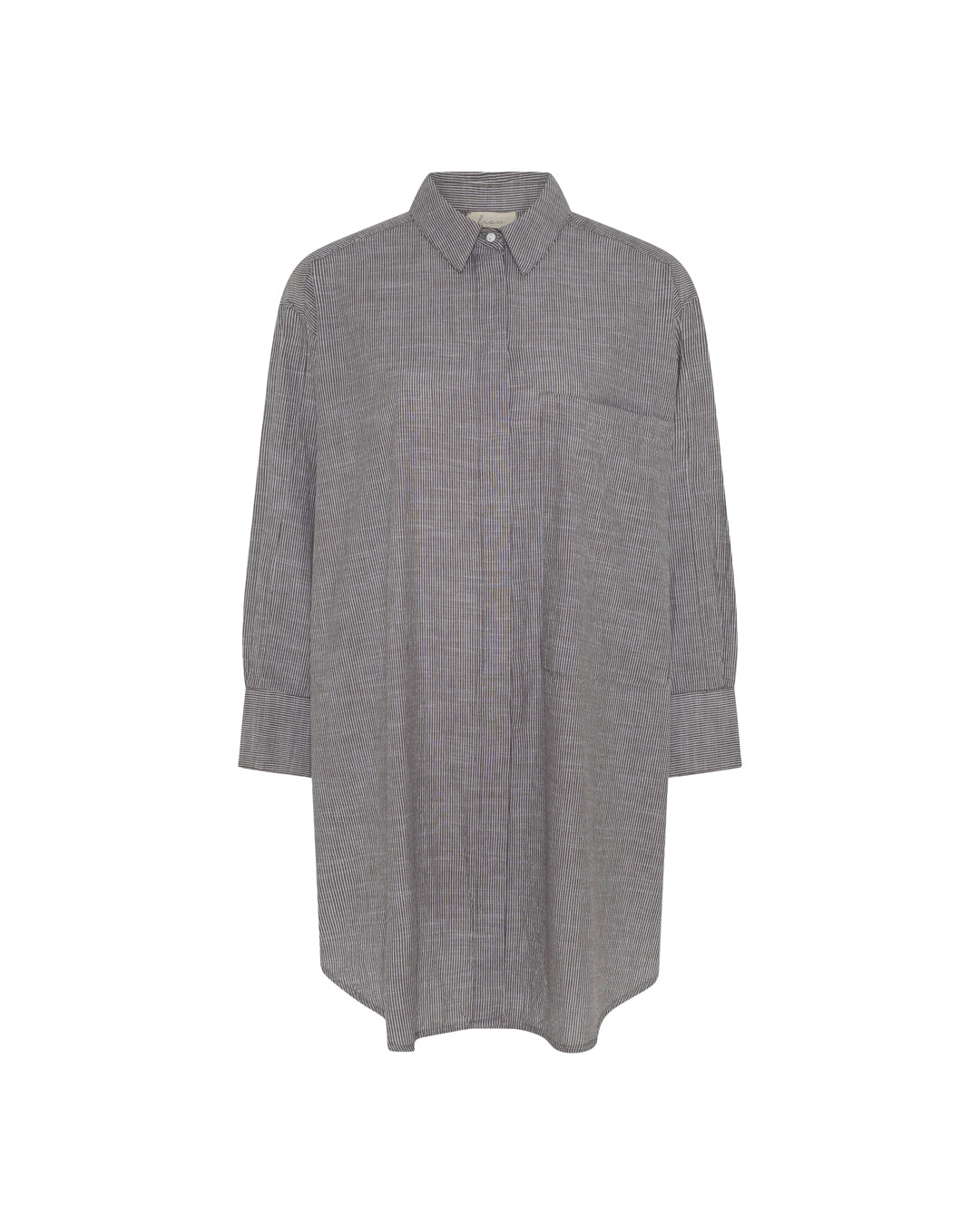 FRAU Lyon skjorte Long shirt Coffee Quartz Stripe