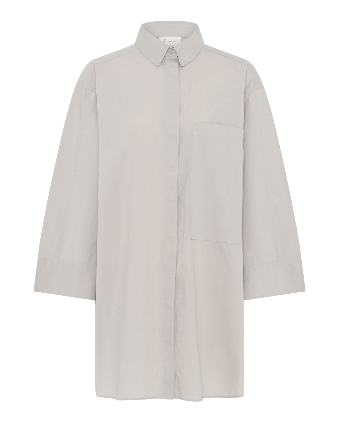 FRAU Lyon wide sleeve skjorte Long shirt Chateau Gray