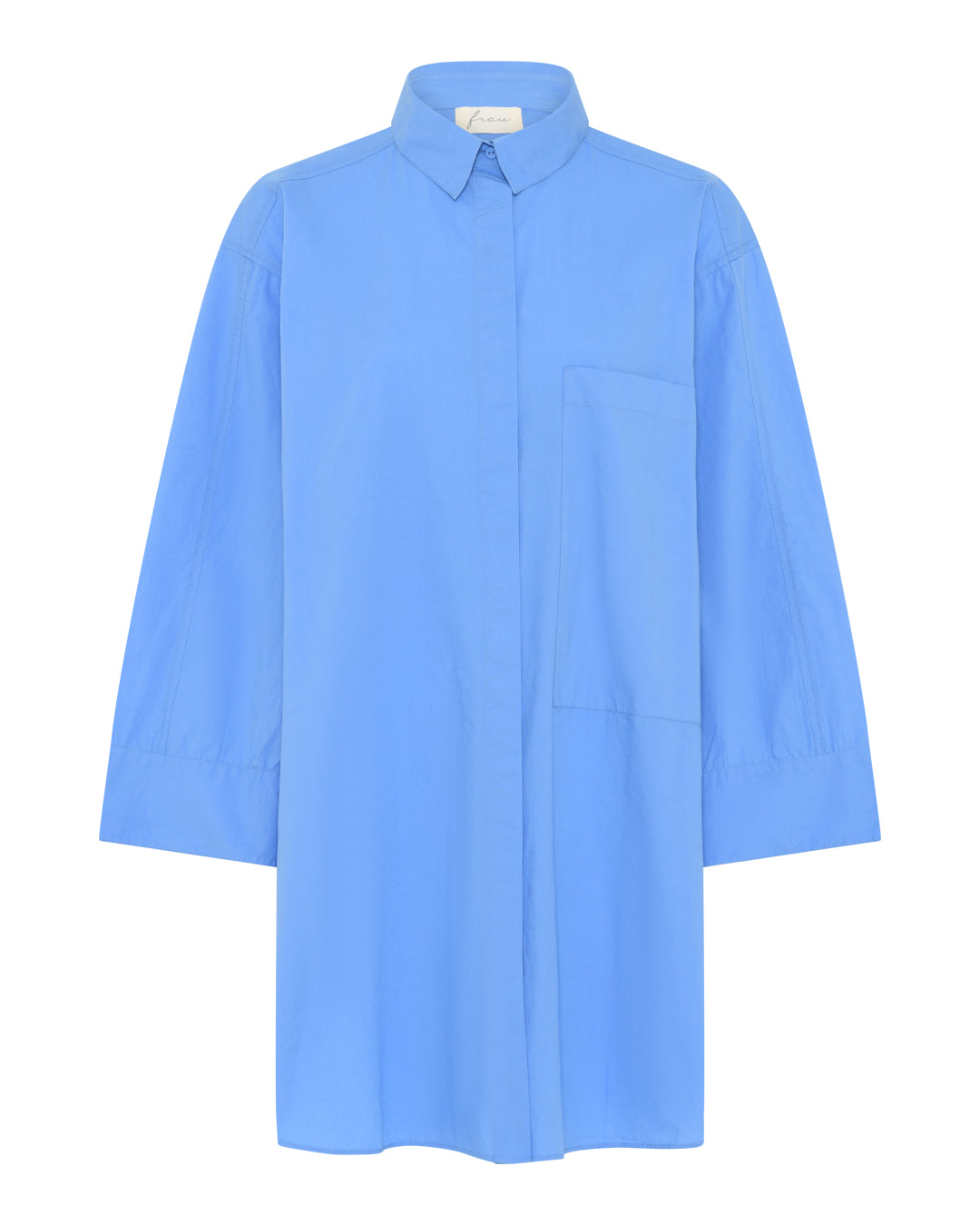 FRAU Lyon wide sleeve skjorte Long shirt Granada Sky