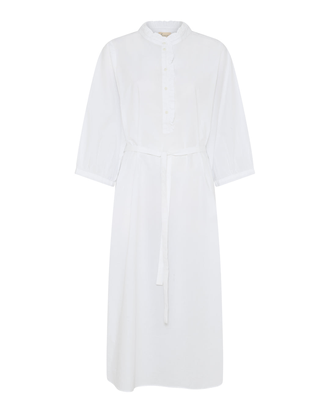 FRAU Madrid flæsekjole Dress Bright White