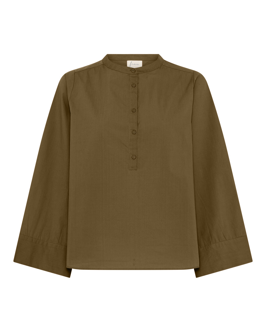 FRAU Madrid wide sleeve skjorte Shirt Military Olive