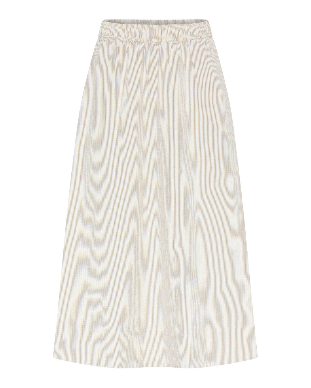 FRAU Melbourne ankel nederdel Skirt Tapioca Coffee Stripe
