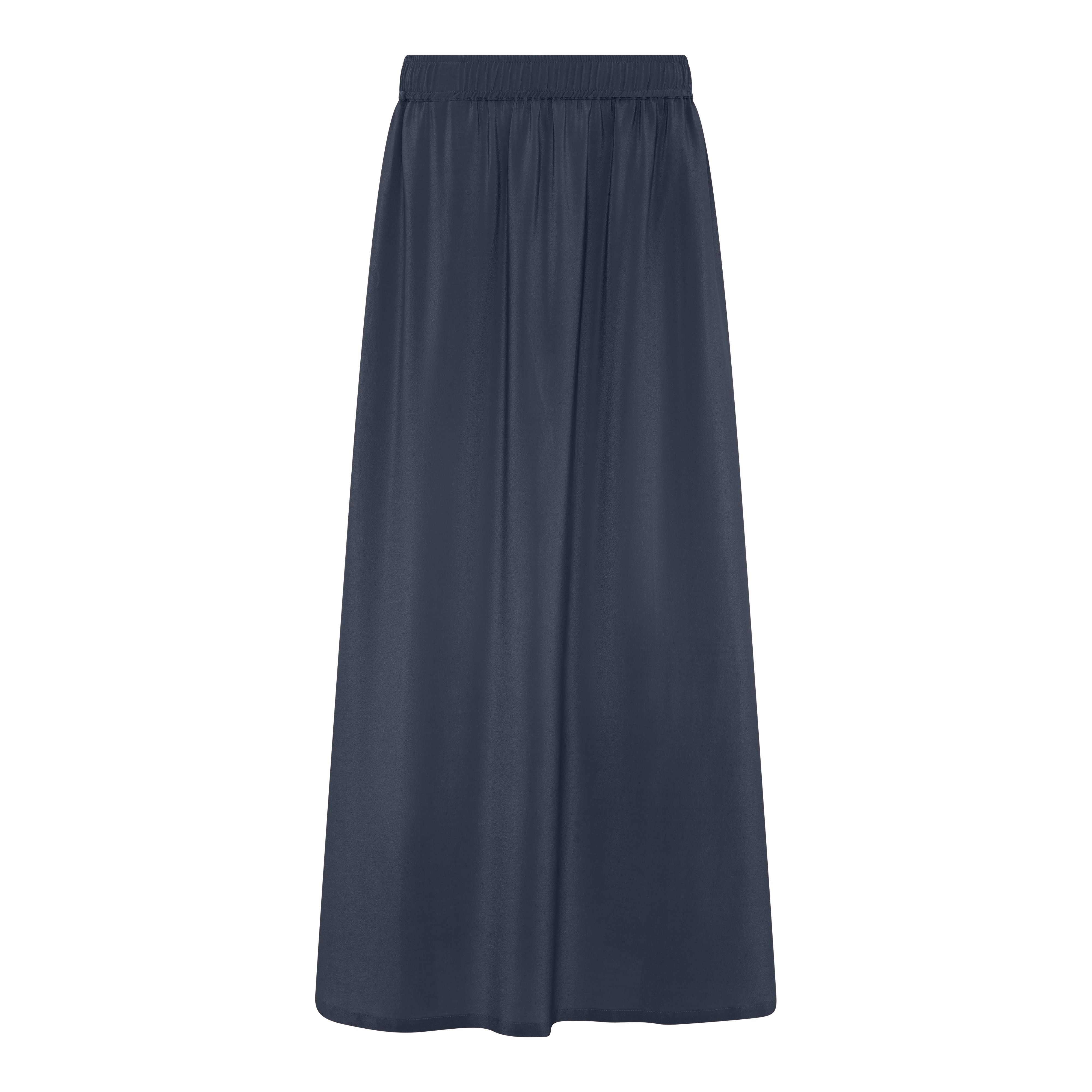 FRAU Melbourne silke skirt lang Skirt Navy Blazer