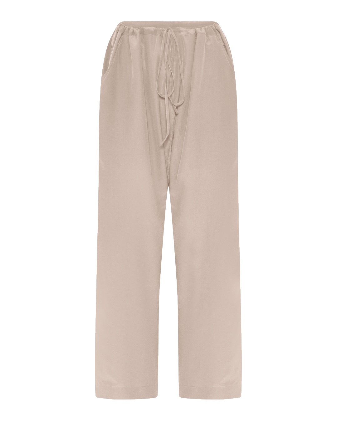FRAU Milano silk crepe bukser Pant Stucco