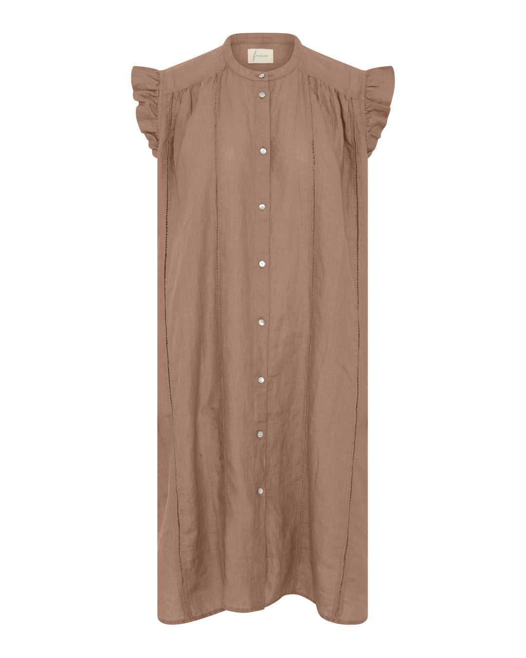 FRAU Napoli 100% hør kjole kort Dress Roebuck
