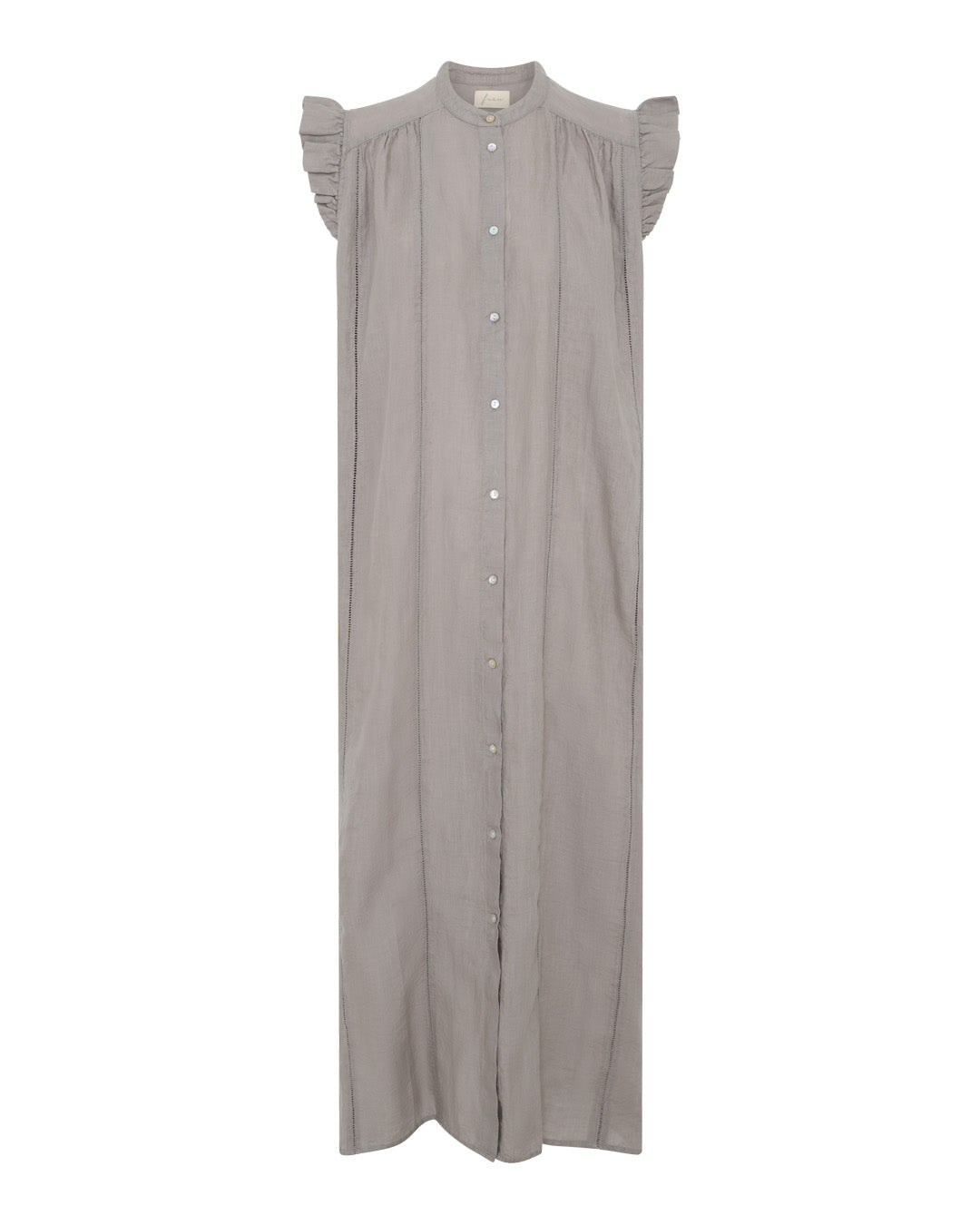 FRAU Napoli 100% hør kjole lang Dress Dove