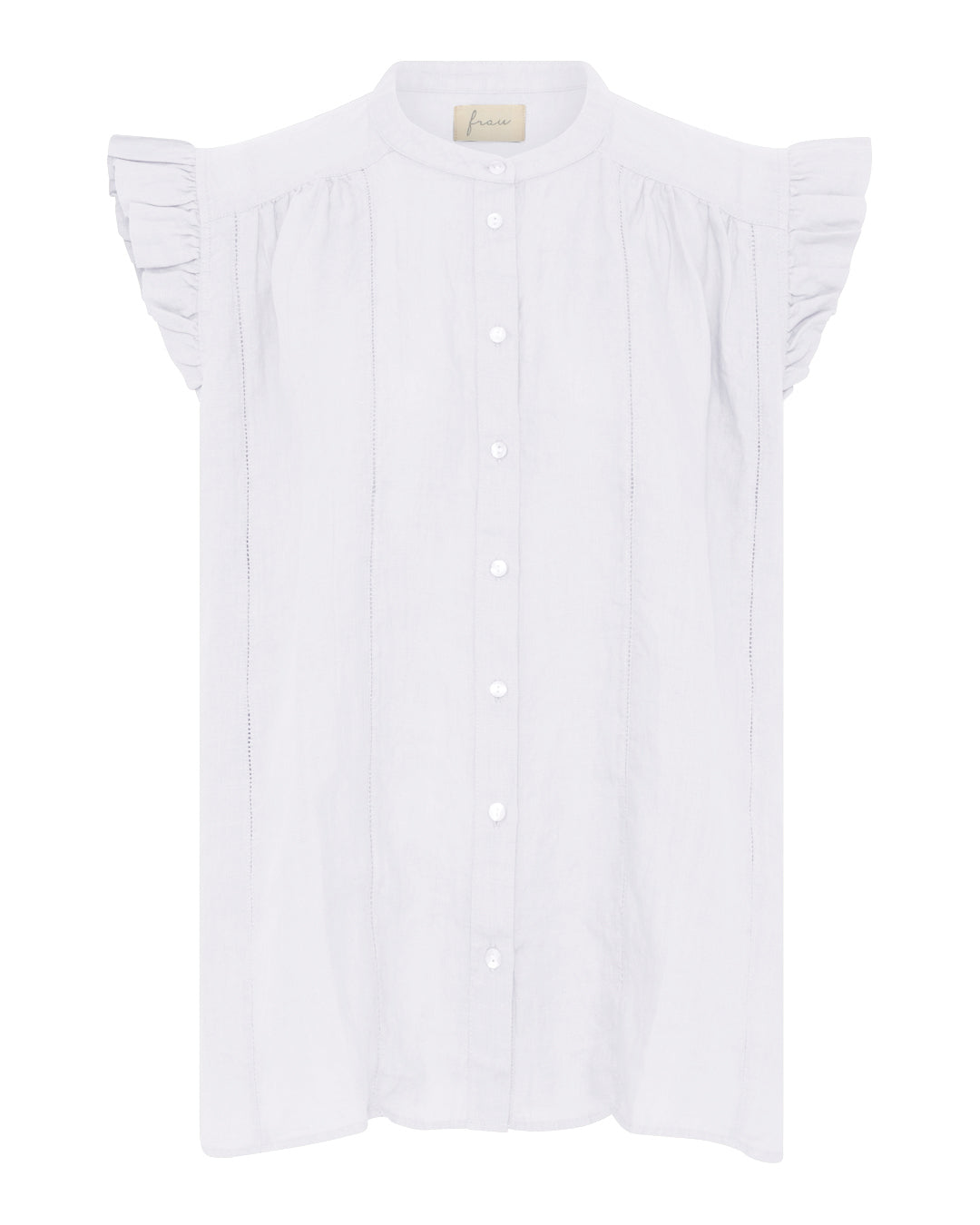 FRAU Napoli 100% hør top Top Bright White