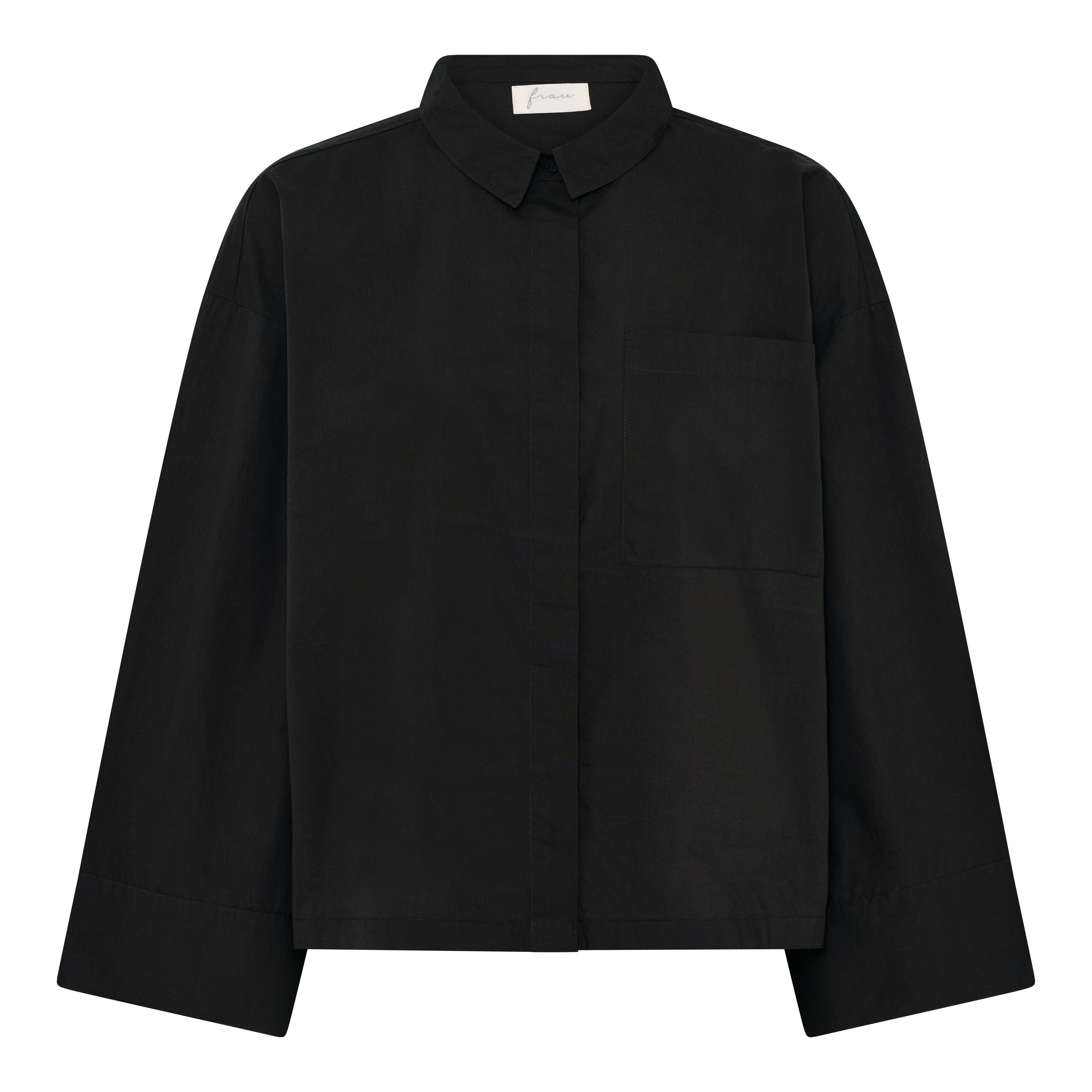 FRAU Nice wide sleeve skjorte Shirt Black