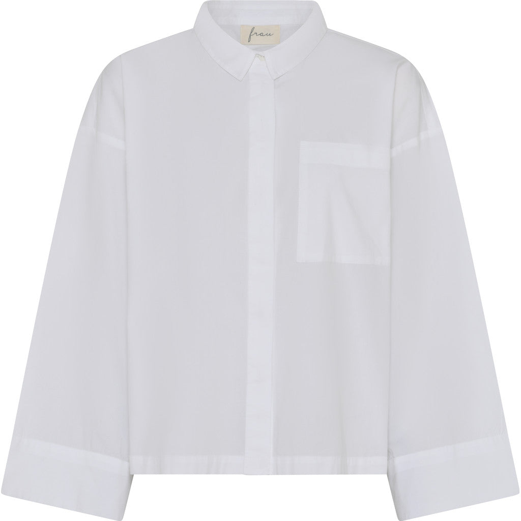 FRAU Nice wide sleeve skjorte Shirt Bright White