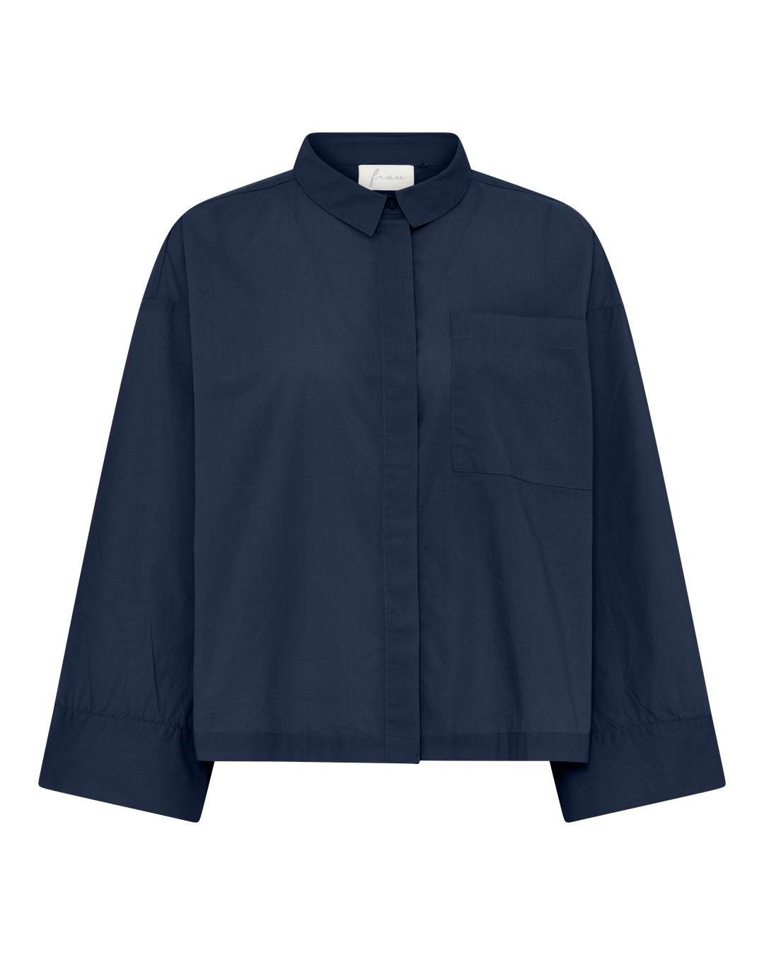 FRAU Nice wide sleeve skjorte Shirt India Ink