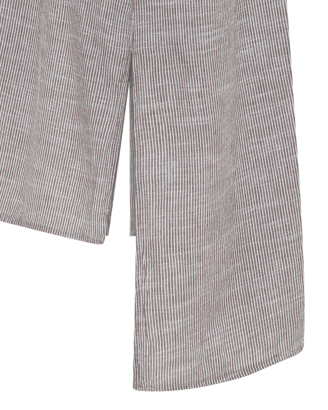 FRAU Osaka skjorte Long shirt Coffee Quartz Stripe