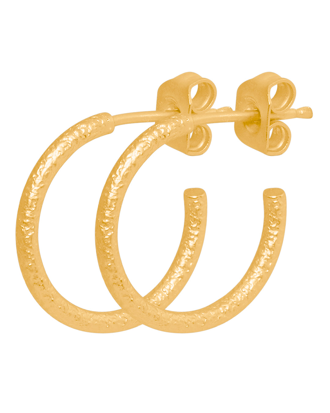 FRAU Oxford forgyldt øreringe mellem Earring Matt 18K Gold plated