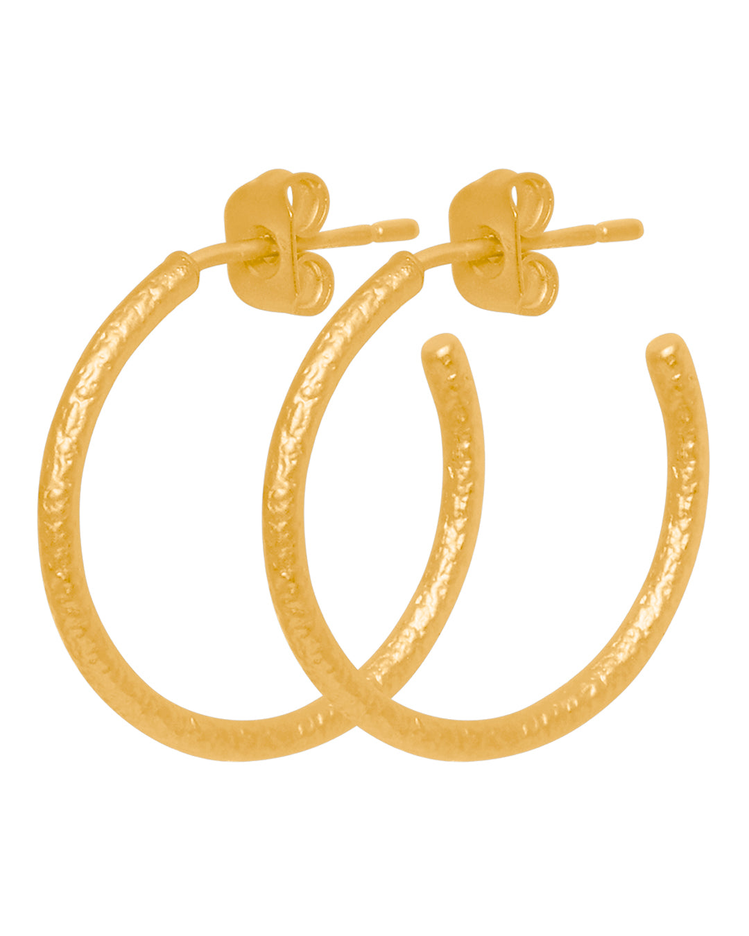 FRAU Oxford forgyldt øreringe store Earring Matt 18K Gold plated