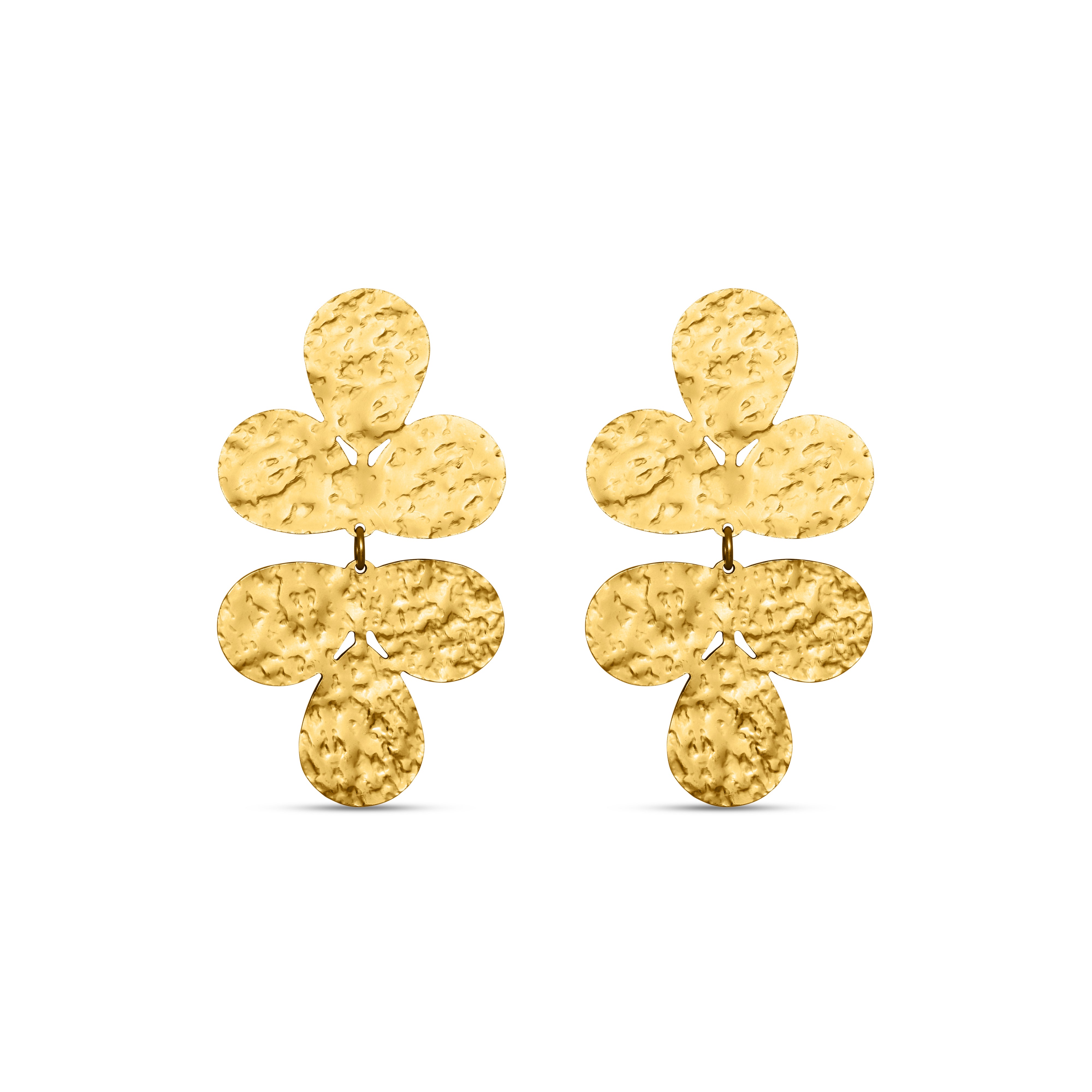 FRAU Phoenix forgyldte øreringe Earring Matt 18K Gold plated
