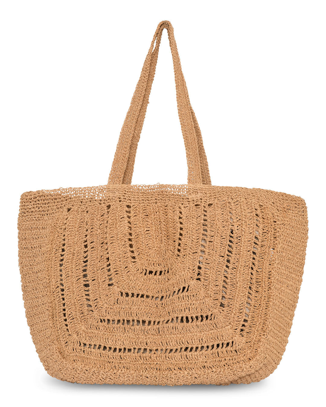 FRAU Riga raffia taske stor Bag Nature Brown