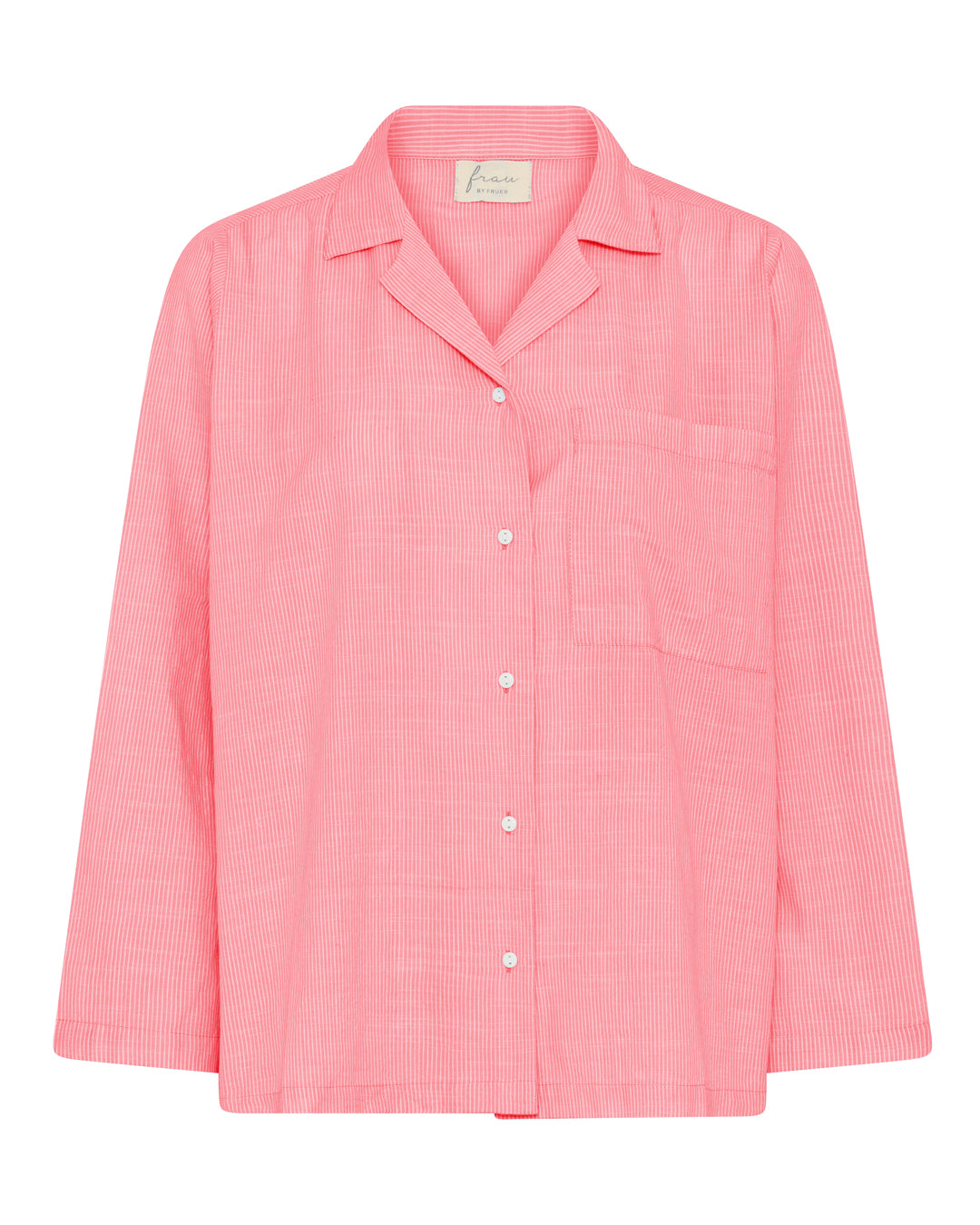 FRAU Seattle skjorte Shirt Hot Coral Stripe