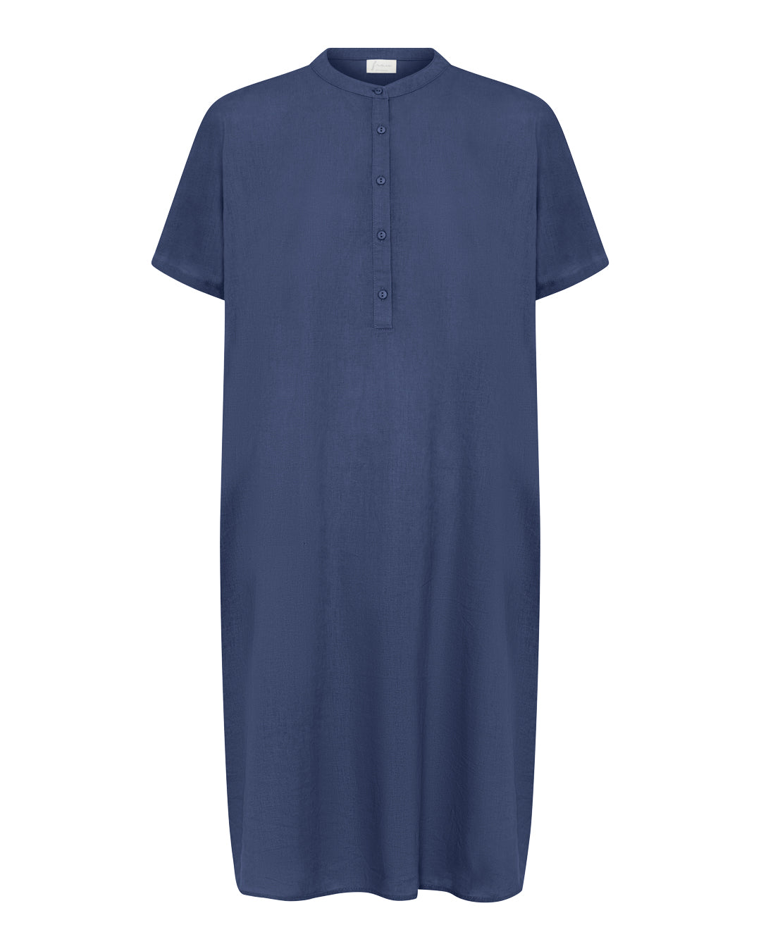 FRAU Seoul kjole hør Dress Deep Cobolt