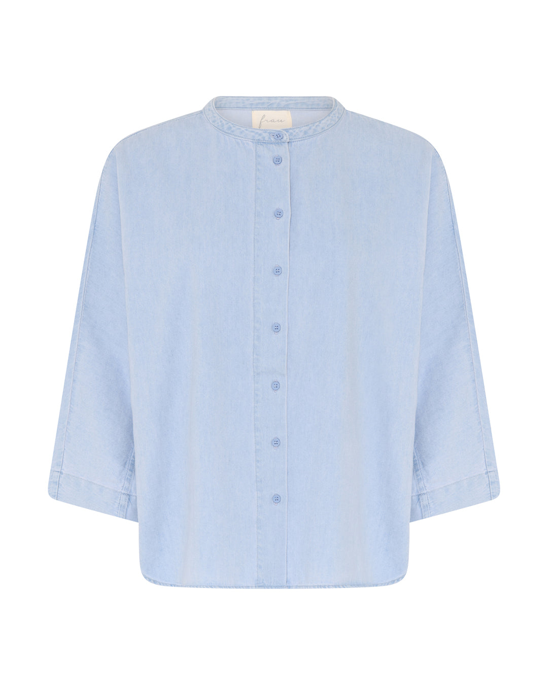 FRAU Seoul kort denim skjorte Shirt Light blue denim