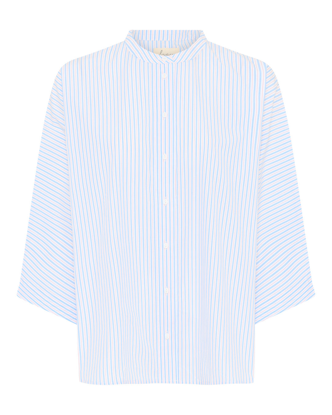 FRAU Seoul kort skjorte Shirt Blue Cameo Stripe