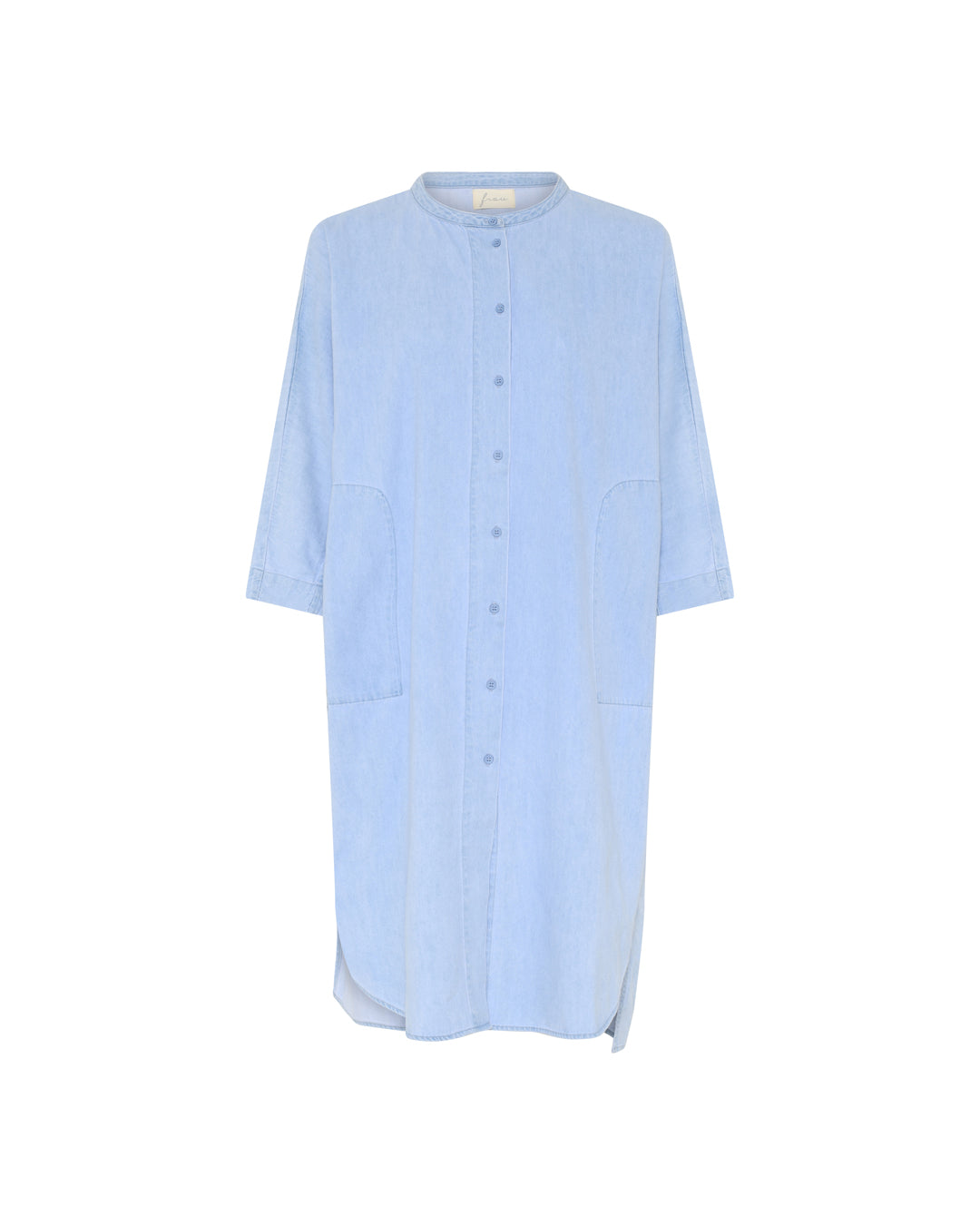 FRAU Seoul lang denim skjorte Long shirt Light blue denim
