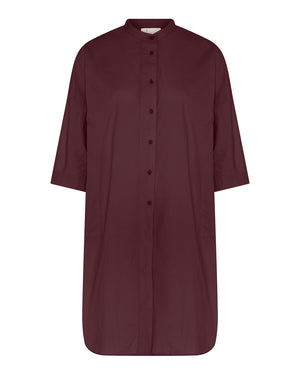 FRAU Seoul lang skjorte Long shirt Red Mahogany
