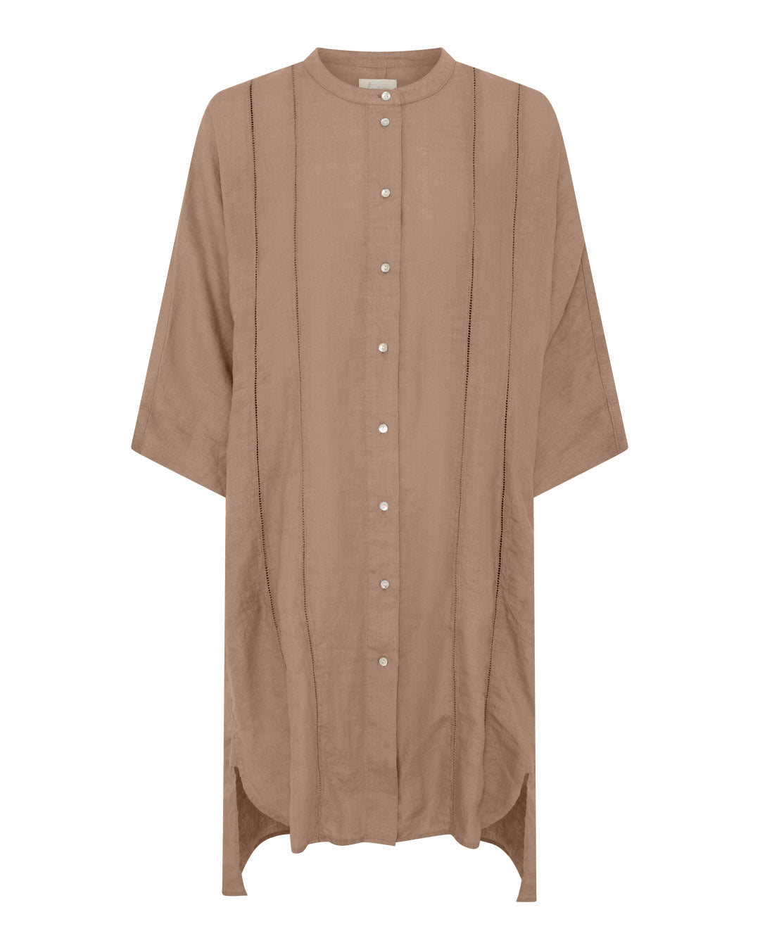 FRAU Seoul lang skjorte i 100% hør Shirt Roebuck
