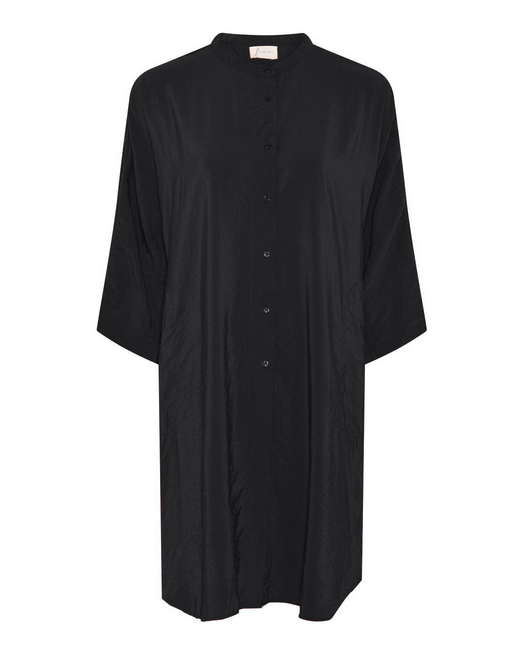 FRAU Seoul lang viskose skjorte Shirt Black