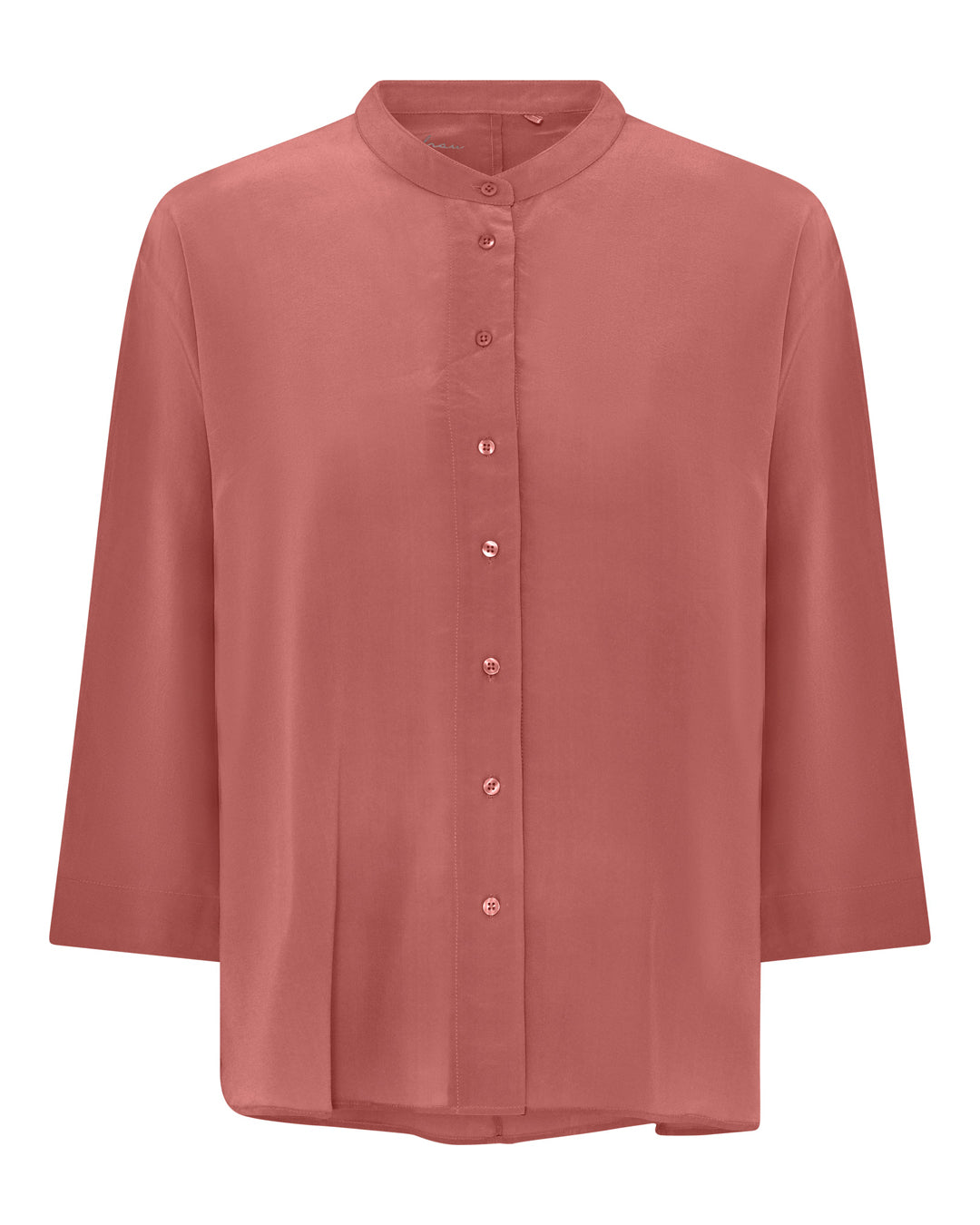 FRAU Seoul short silk crepe shirt Shirt Canyon Rose