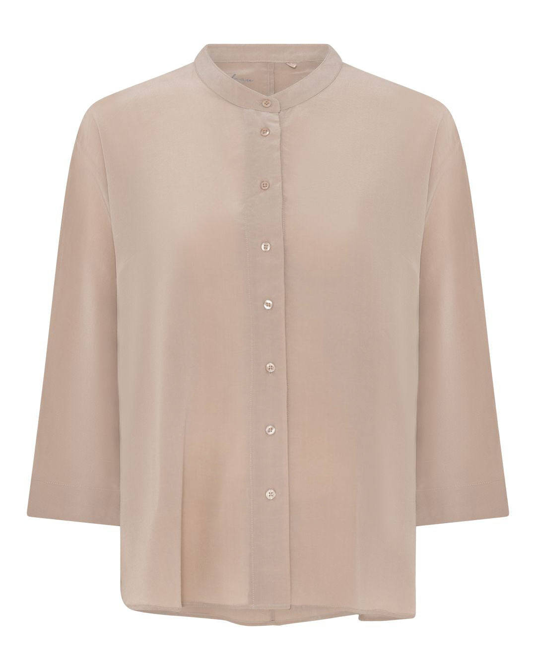 FRAU Seoul short silk crepe shirt Shirt Stucco