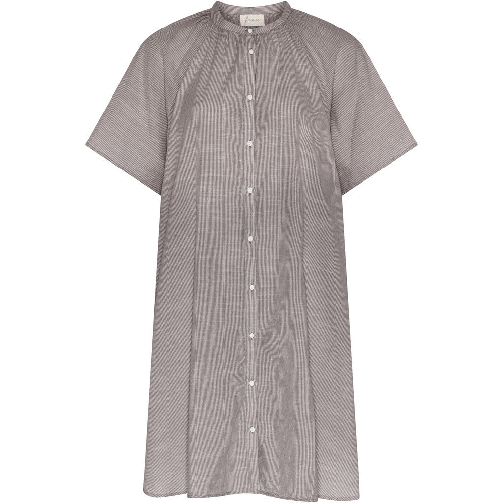 FRAU Siena kortærmet kjole Dress Coffee Quartz Stripe