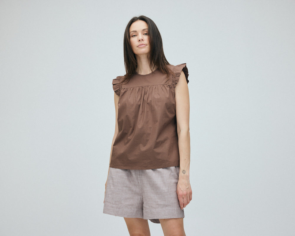 FRAU Sydney shorts Shorts Coffee Quartz Stripe