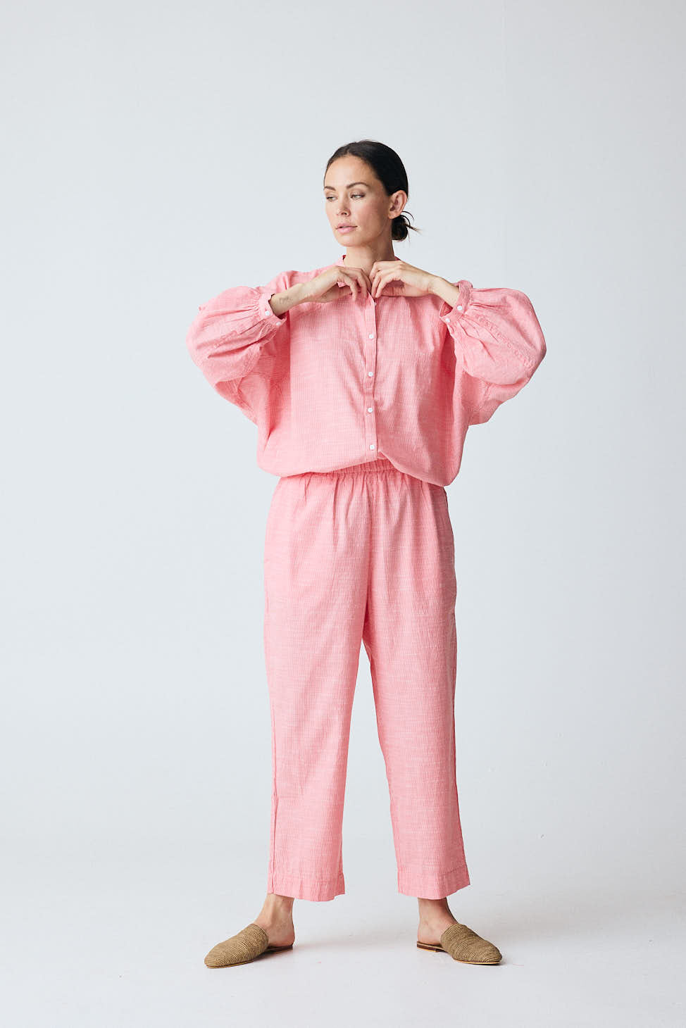 FRAU Tokyo skjorte Shirt Hot Coral Stripe