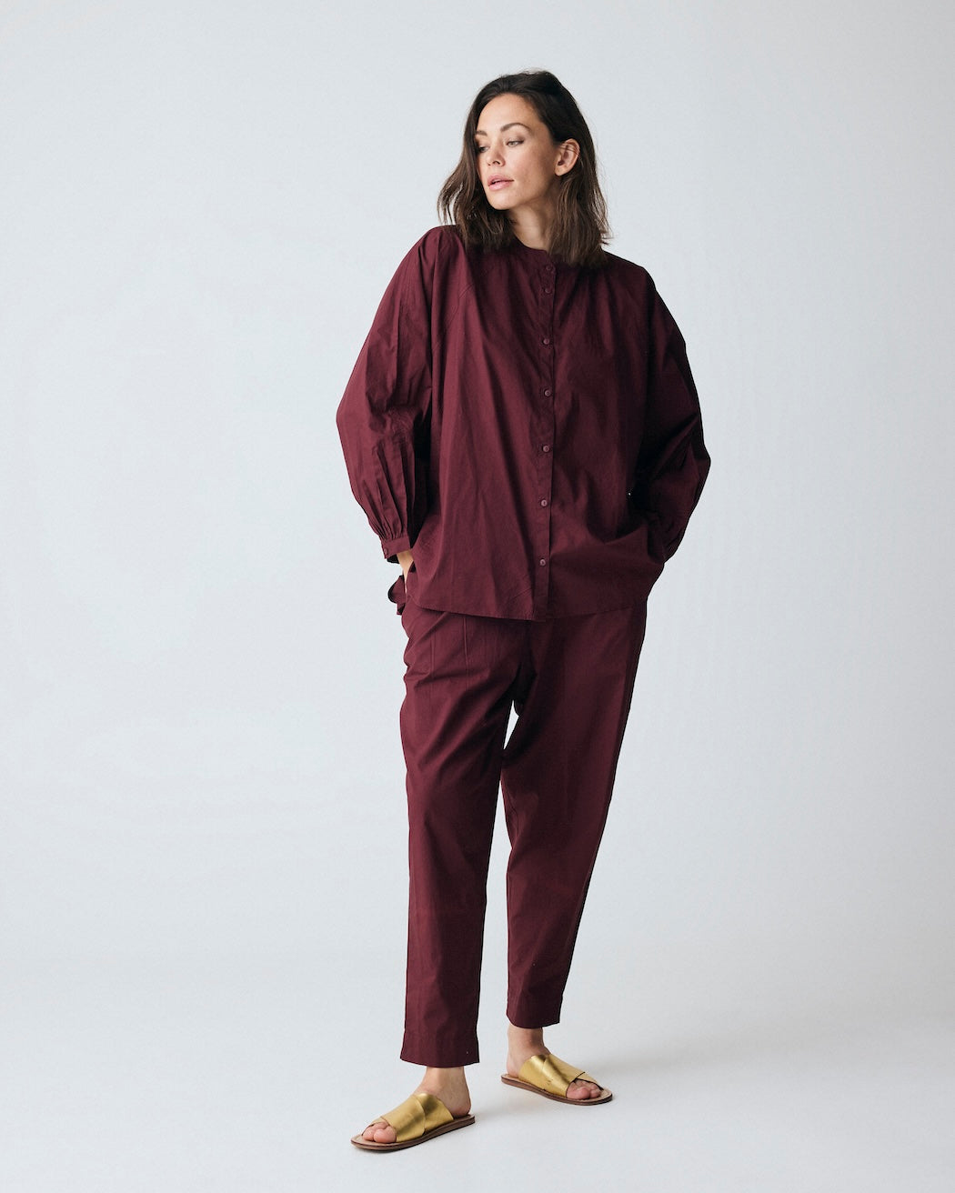 FRAU Tokyo skjorte Shirt Red Mahogany