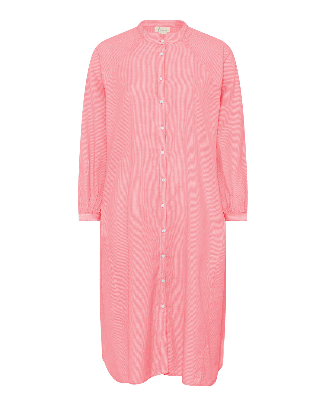 FRAU Tokyo skjortekjole Dress Hot Coral Stripe