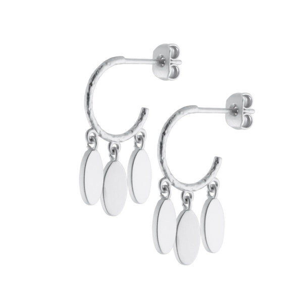 FRAU 3-Oval sølv øreringe Earring Original silver