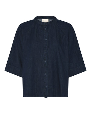 FRAU Abu Dhabi denim skjorte Shirt Dark blue denim