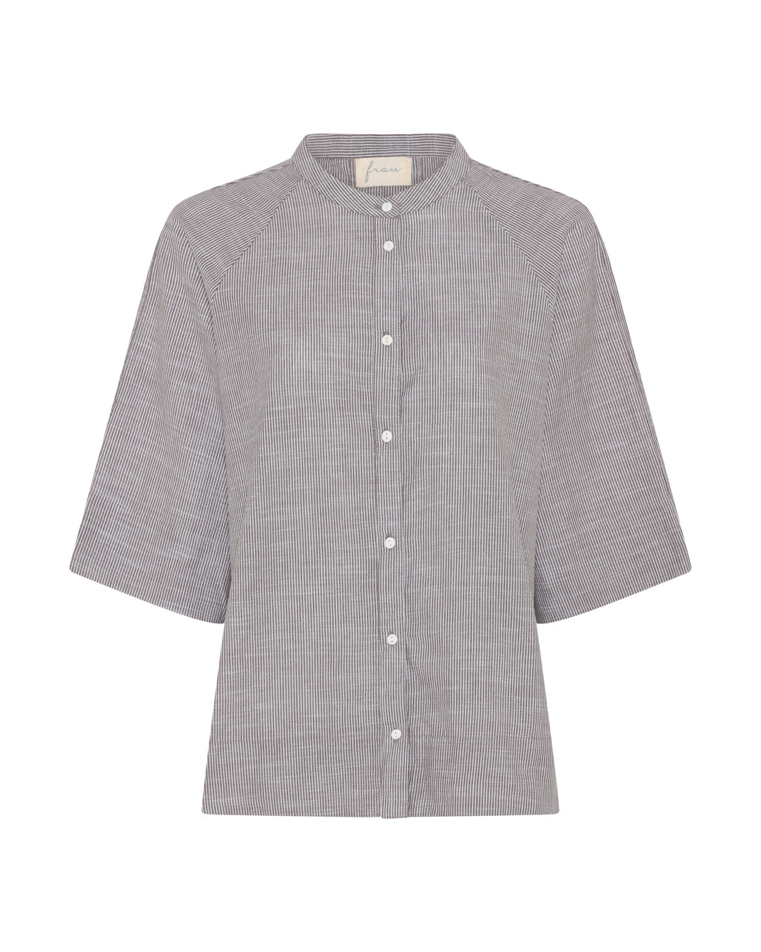 FRAU Abu Dhabi skjorte Shirt Coffee Quartz Stripe